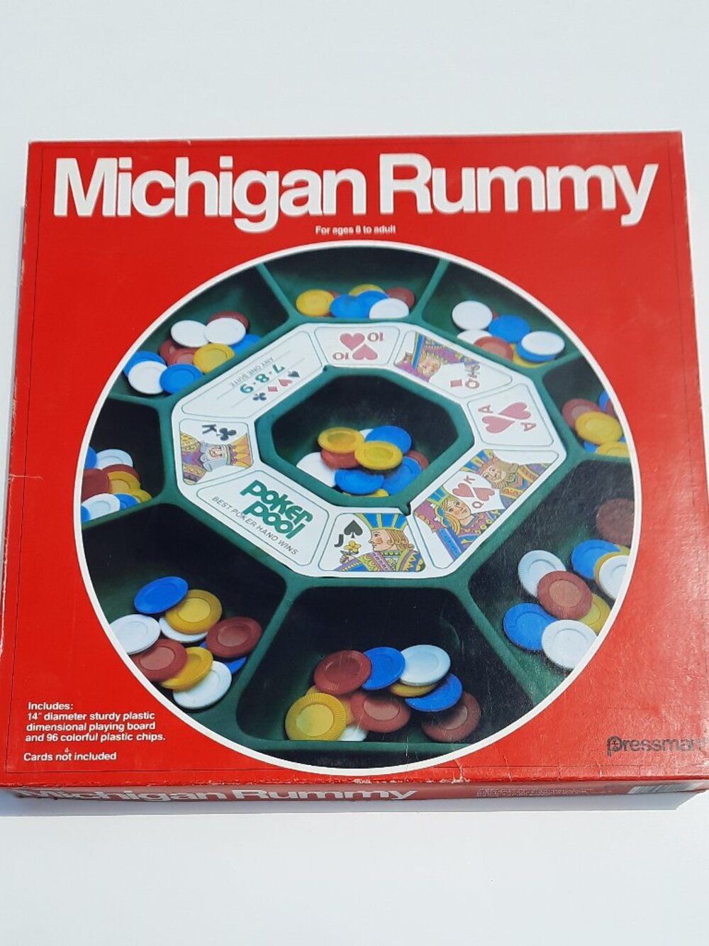 Vintage 1980 Pressman Michigan Rummy Board Game #5551 Made in the USA COMPLETE